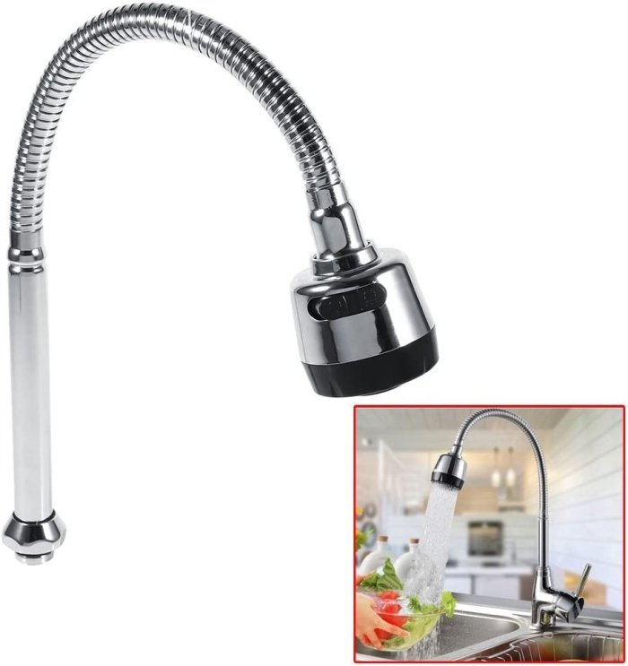 IMG-20241206-WA0035.jpg Douchette Flexible 360° Pour Robinet De Cuisine - 50 x 5 cm – Image 1