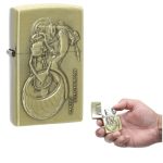 Coffret Briquet De Luxe Métallique 3D Recharge De Liquide