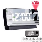 Réveil LED Rotatif à 180 Degrés- Projection Numérique-USB-Température Créative