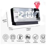 Réveil LED Rotatif à 180 Degrés- Projection Numérique-USB-Température Créative – Image 2