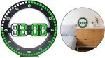 Horloge Murale Numérique Électronique Ronde - Avec Date - Alarme et Température - 12/24 Heures en Intérieur 12 Pouces - Vert – Image 7
