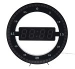 Horloge Murale Numérique Électronique Ronde - Avec Date - Alarme et Température - 12/24 Heures en Intérieur 12 Pouces – Image 3