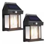 Pack De 2 Lampe Murale Solaire Avec Détecteur De Mouvement - 3 Modes D'éclairage - Étanche - Style Chalet – Image 7