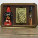 Coffret Briquet De Luxe Métallique 3D Avec Filtre à Cigarette à Tabac Réutilisable Et Recharge De Liquide - Bombe – Image 6