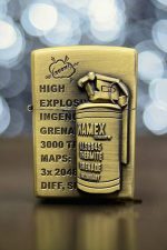 Coffret Briquet De Luxe Métallique 3D Avec Filtre à Cigarette à Tabac Réutilisable Et Recharge De Liquide - Bombe – Image 2