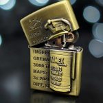 Coffret Briquet De Luxe Métallique 3D Avec Filtre à Cigarette à Tabac Réutilisable Et Recharge De Liquide - Bombe