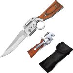 Couteau pliant portable multifonction avec torche adapté au transport quotidien et au camping en plein air