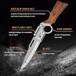 Couteau pliant portable multifonction avec torche adapté au transport quotidien et au camping en plein air – Image 10