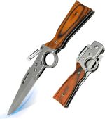 Couteau pliant portable multifonction avec torche adapté au transport quotidien et au camping en plein air – Image 2