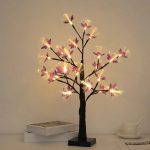 Lampe De Table Lumineuse - Forme Arbre Fleuri - USB