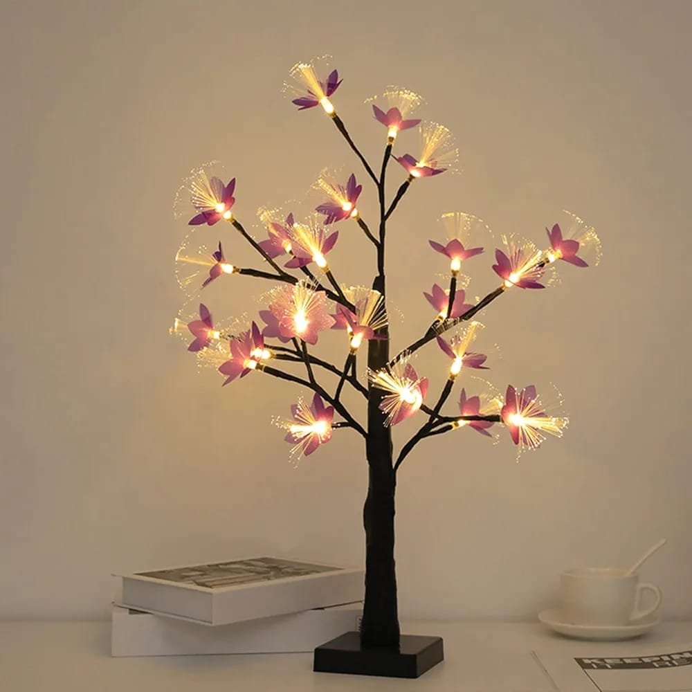 IMG-20250123-WA0007.jpg Lampe De Table Lumineuse - Forme Arbre Fleuri - USB – Image 1