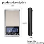 Balance De Précision Numérique - Écran LCD -  De 0.01 Jusqu'à 500 G - Avec Pochette - Pour Bijoux et Cuisine – Image 14