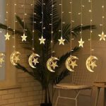 Guirlande Lumineuse Étoiles et Lune - LED - 5 Mètres sur 1 - Fenêtre - 8 Modes D'éclairage – Image 3