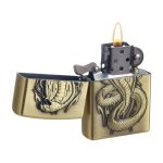 Coffret Briquet De Luxe Métallique 3D Avec Filtre à Cigarette à Tabac Réutilisable Et Recharge De Liquide – Image 6