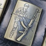 Coffret Briquet De Luxe Métallique 3D Avec Filtre à Cigarette à Tabac Réutilisable Et Recharge De Liquide – Image 3