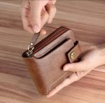 Portefeuille Classique en Cuir PU Pour Homme – Moraillon Court et Fermeture Éclair – Haute Qualité et Multi-Poches - Marron – Image 2