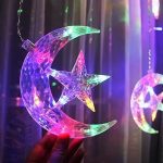 Guirlande Lumineuse Étoiles et Lune - LED - 5 M - Fenêtre - 8 Modes D'éclairage - Multicolores – Image 4