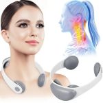 Masseur De Cou Électrique EMS à Impulsions - Massage Du cou - Sans Fil Avec Chaleur Des Tissus Profonds