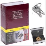 Coffre-Fort Créatif En Forme Livre - Avec 2 Clés -18×11.5×5.5 cm - Rouge Bordeaux