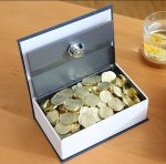 Coffre-Fort Créatif En Forme Livre - Avec 2 Clés -18×11.5×5.5 cm - Bleu – Image 2