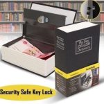 Coffre-Fort Créatif En Forme Livre - Avec 2 Clés -18×11.5×5.5 cm - Noir