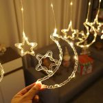 Guirlande Lumineuse Étoiles et Lune - LED - 3 M - Fenêtre - 8 Modes D'éclairage - jaune – Image 3