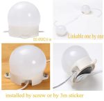 Lumières de Miroir - 10 Ampoules à Intensité Variable – 3 Modes D'éclairage Colorés – Image 6