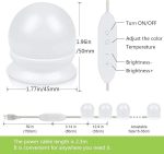 Lumières de Miroir - 10 Ampoules à Intensité Variable – 3 Modes D'éclairage Colorés – Image 9