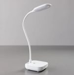 Lampe De Bureau Flexible Lampe De Bureau Flexible - Support Téléphone - Chargement USB - 3 Modes D'éclairage - Bouton Tactile - Blanc – Image 19