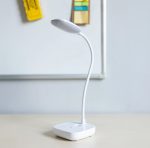 Lampe De Bureau Flexible Lampe De Bureau Flexible - Support Téléphone - Chargement USB - 3 Modes D'éclairage - Bouton Tactile - Blanc – Image 17