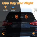 Lumière De Doigt LED De Voiture - 3 Modes Gestuels - Autocollant LED Avec Télécommande – Image 10