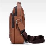 Sacs en Cuir Pour Hommes - Luxueux et à La Mode - Multi-Poches - Marron – Image 2