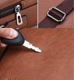 Sacs en Cuir Pour Hommes - Luxueux et à La Mode - Multi-Poches - Marron – Image 8