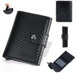 Portefeuille Avec Porte-cartes intelligent 2en1 en Aluminium Métallique Pour Cartes De Crédit – Billets De Banque – Métal Fin – Pliable