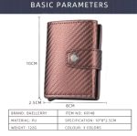 Portefeuille Avec Porte Cartes Intelligent 2en1 en Aluminium Métallique Pour Cartes De Crédit - Billets De Banque - Métal Fin - Unisexe - Marron – Image 10