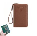 Étui De Passeport Mignon Pour Femmes et Hommes - Étanche - Blocage RFID - Marron