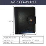 Portefeuille 2 en 1 Intelligent En Cuir Pour Cartes De Crédit – Billets De Banque – Métal Fin Pour Homme – Pliable - Noir – Image 6