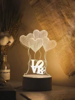 Veilleuse 3D En Forme Love - LED - USB Power - Lampe Décoratif – Image 10
