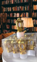Lot de 10 Lanternes LED Ramadan Dorées - Décoration Festive - Piles - Intérieure & Extérieure – Image 3