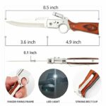 Couteau pliant portable multifonction avec torche adapté au transport quotidien et au camping en plein air – Image 12