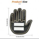 Lumière De Doigt LED De Voiture - 3 Modes Gestuels - Autocollant LED Avec Télécommande – Image 9