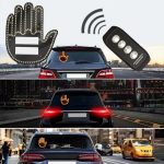 Lumière De Doigt LED De Voiture - 3 Modes Gestuels - Autocollant LED Avec Télécommande – Image 3