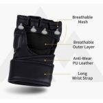 Gants De Protection MMA Professionnelle -  Taille L - Haute Qualité - Noir – Image 5