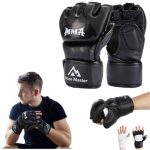 Gants De Protection MMA Professionnelle -  Taille L - Haute Qualité - Noir