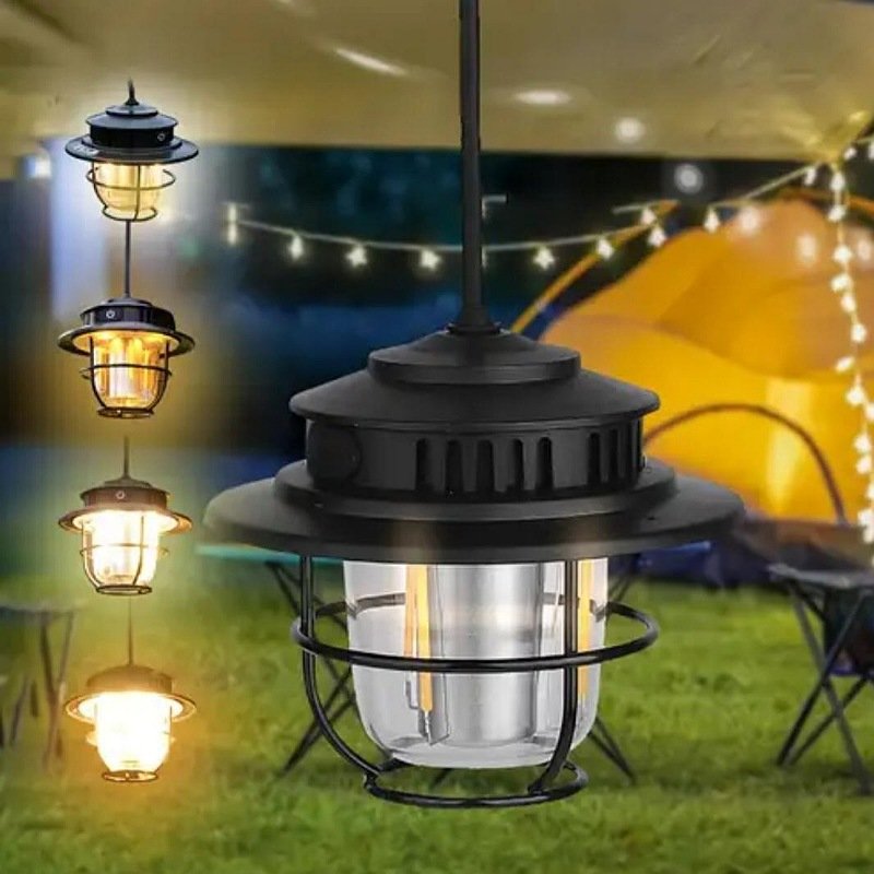 IMG_20241027_133223_800_x_800_pixel.jpg Lampe de Camping Portable Avec Crochet - 4 Modes D'éclairage - USB - Étanche - Led – Image 1