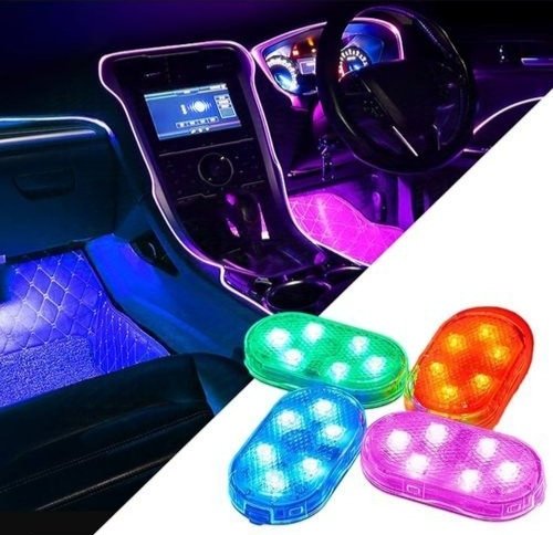IMG_20241107_091905.jpg Pack De 4 Lumières LED Tactile Sans Fil Pour Intérieur De Voiture - 7 couleurs - LED - USB – Image 1