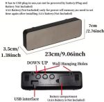 Horloge Réveil Numérique - Afficher la Température et L'humidité - LED Blanc Bleu - Électronique – Image 2