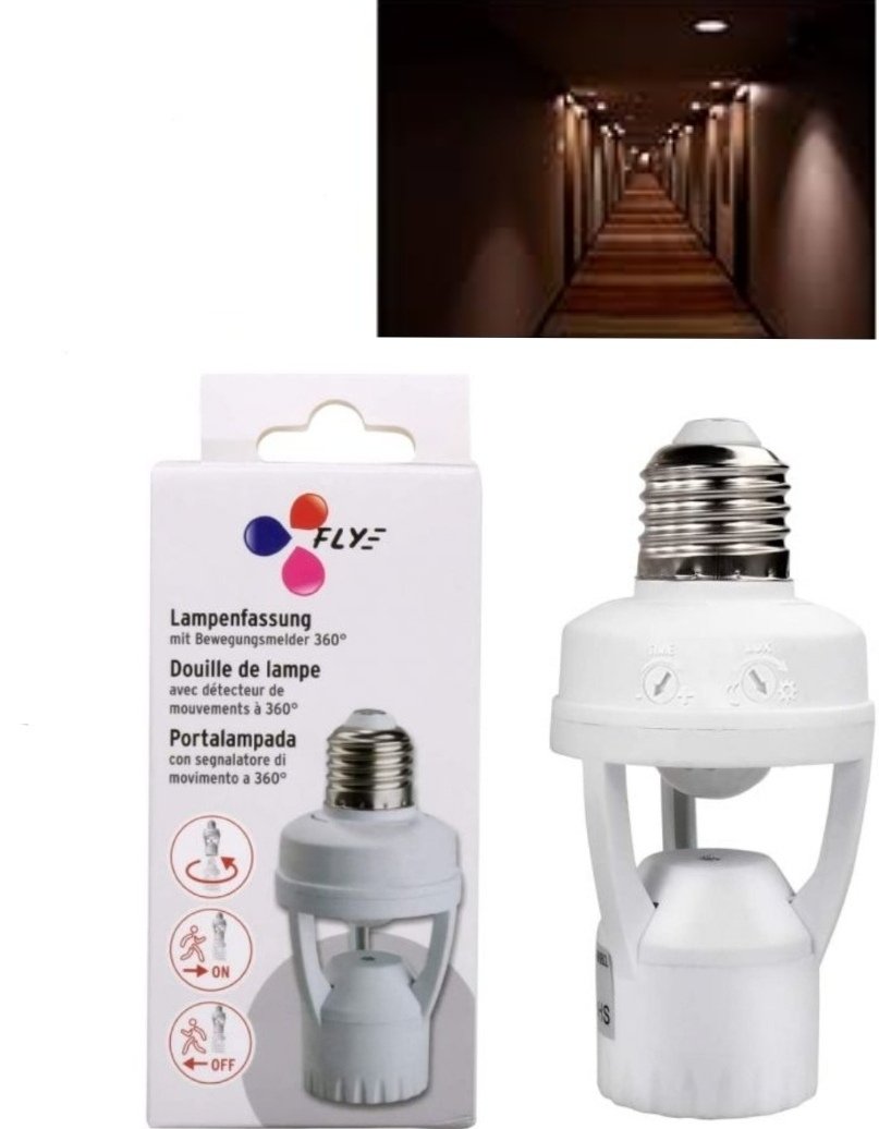 IMG_20250118_093123.jpg Support Ampoule à Vis - LED - Détecteur de Mouvement Infrarouge – Image 1