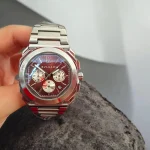 Nouvelle Montre Automatique Bulgari - Cadran Argenté - Bracelet En Acier Inoxydable