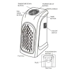 Chauffage Électrique Portable 400 W - Utilisation Simple Et Rapide - Ventilateur À Air Chaud – Image 6